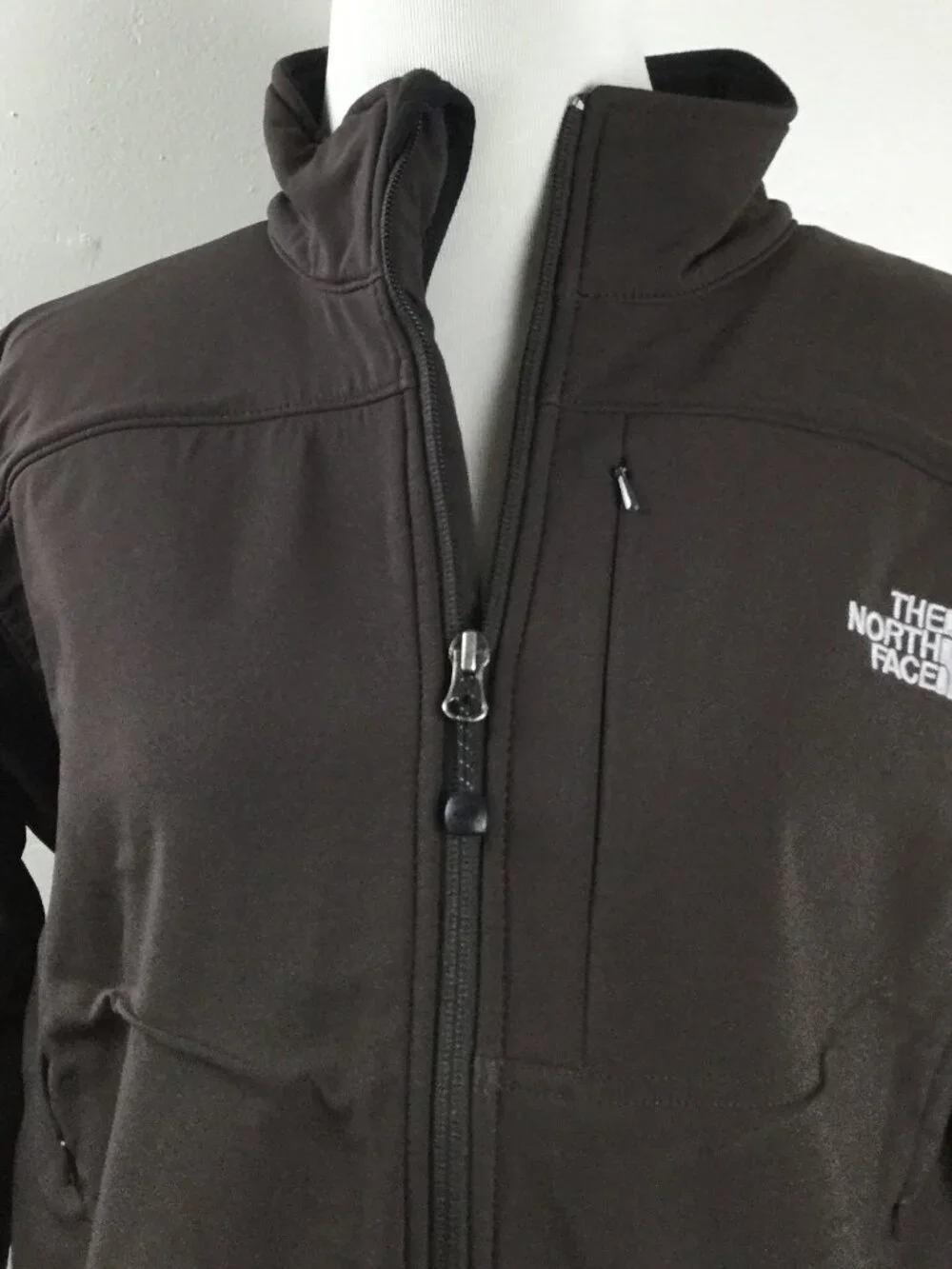 The North Face Chocolate Brown Zip Up Jacket l - Picture 2 of 10